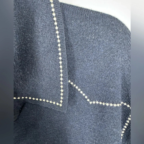 Reiss western stitch style button front sweater - Picture 5 of 5